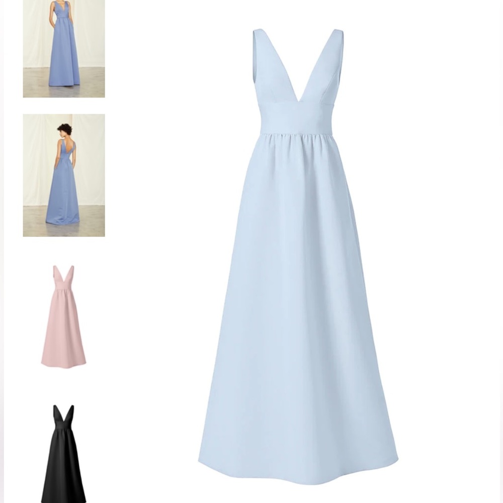 Bella Bridesmaids Amsale Dress Bobbi in Ice Blue